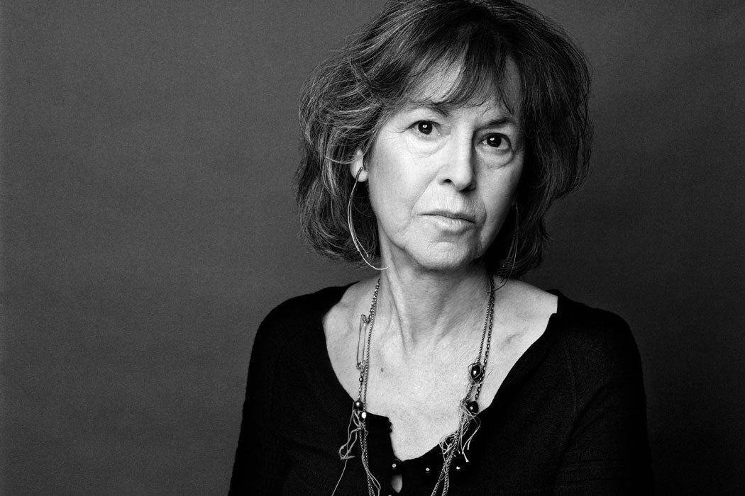 Black and white headshot of Louise Glück