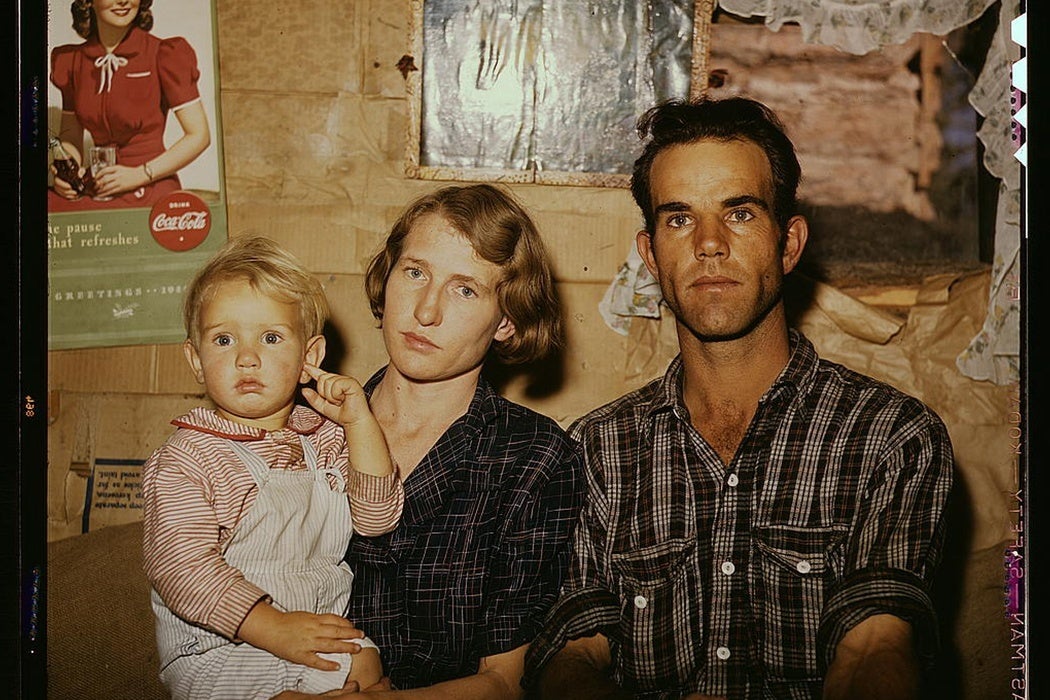 Jack Whinery, homesteader, with his wife and the youngest of his five children, Pie Town, New Mexico (LOC) Lee, Russell,, 1903-1986,, photographer.