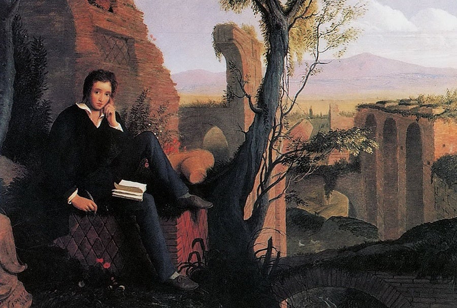 Joseph Severn portrait of Percy Shelley