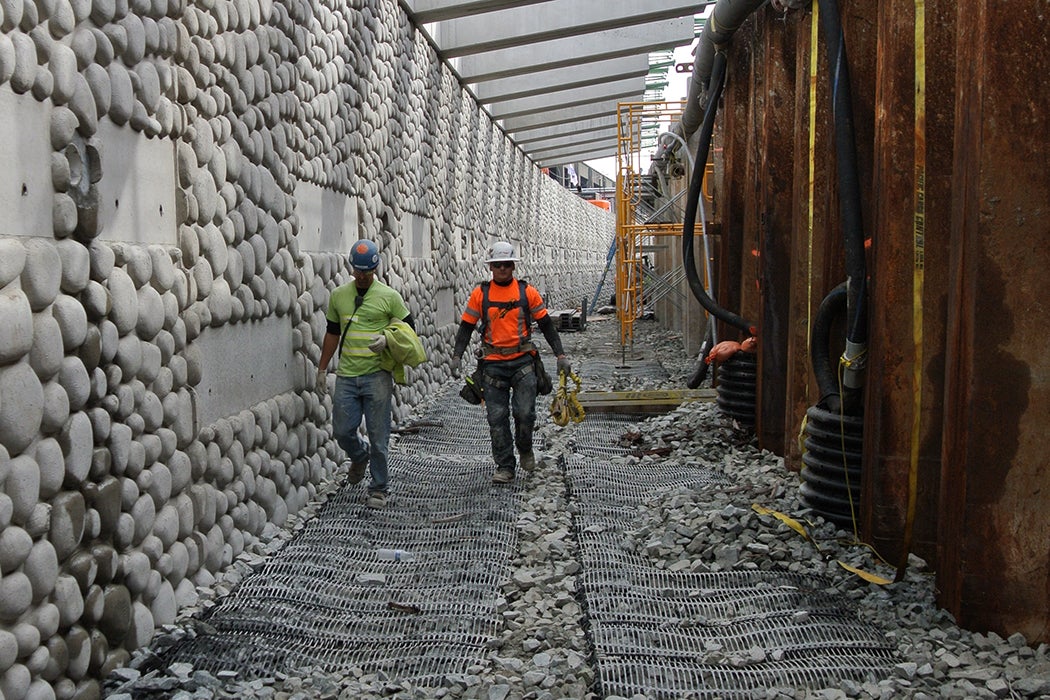 Seattle sea wall