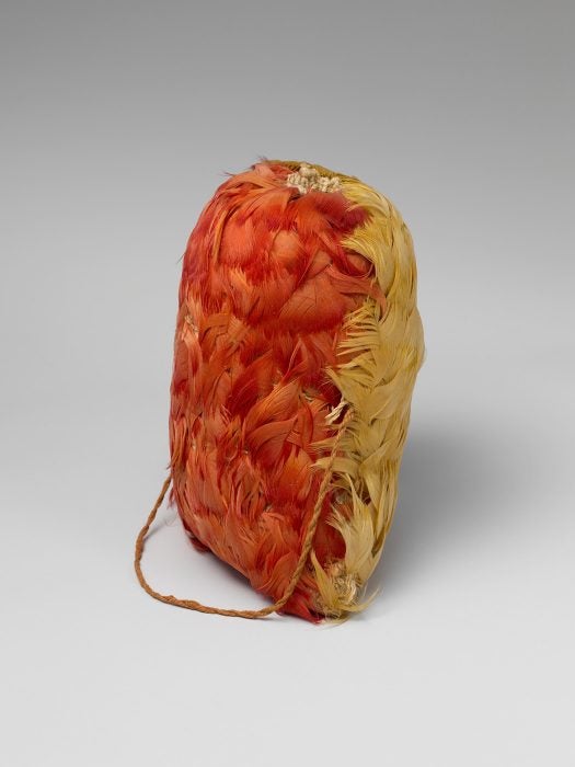 An Incan feathered bag from the 15th–early 16th century (Artstor)