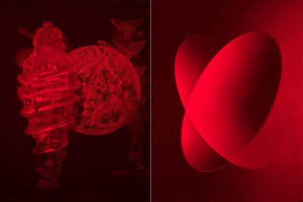 Untitled by Ann McCoy and Untitled by Larry Bell