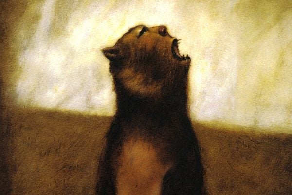 An illustration from the cover of Grendel by John Gardner