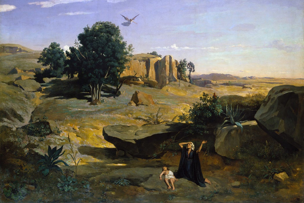 Hagar in the Wilderness by Camille Corot, 1835