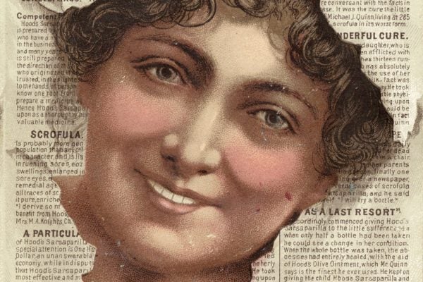 A 19th-century advertisement for Hood's Tooth Powder