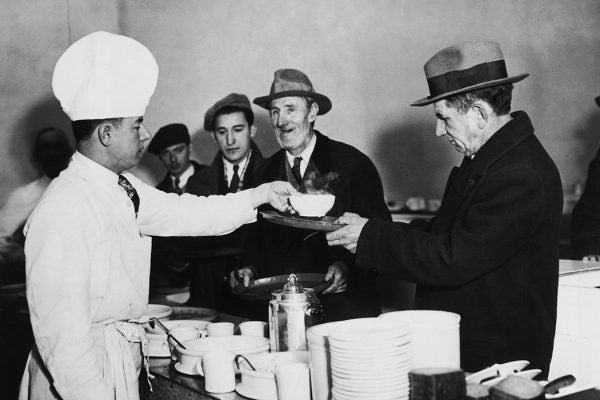 Bernarr MacFadden foundation, Third Avenue, New York, 1931. People could also buy a five course meal for a nickel and up to 3,000 can be served in a day.
