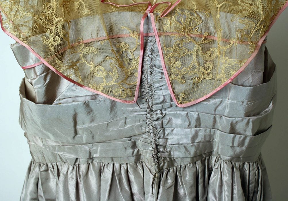 Detail from an evening dress designed by Lady Duff Gordon