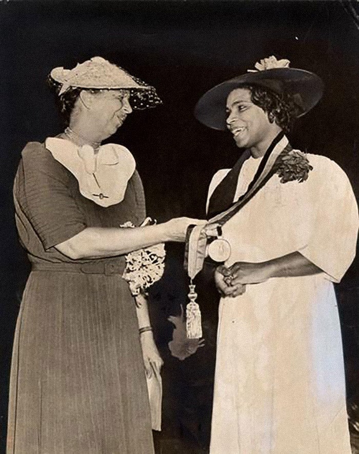 Marian Anderson with Eleanor Roosevelt