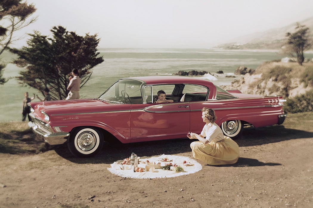 Family on outdoor picnic
