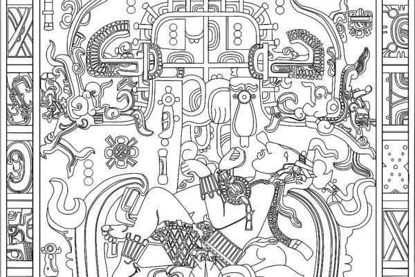 The lid of K'inich Janaab' Pakal's sarcophagus