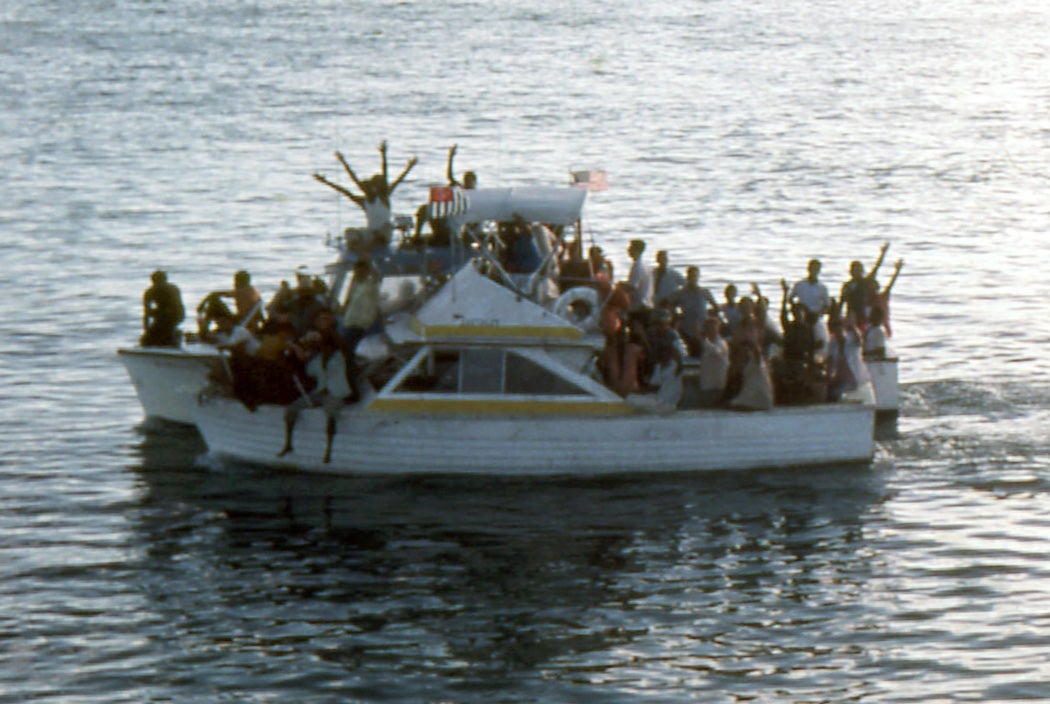 Two boats during the Mariel Boatlift