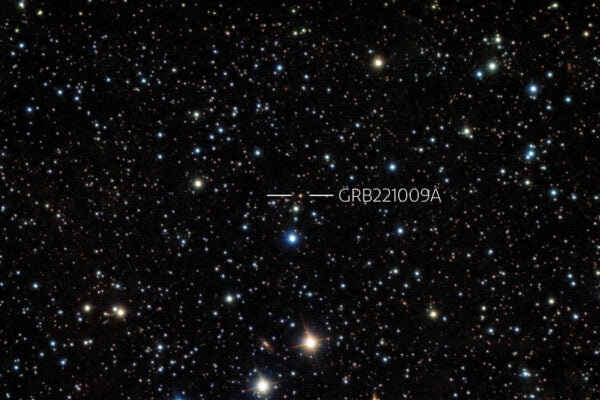 International Gemini Observatory/NOIRLab/NSF/AURA/B. O'Connor (UMD/GWU) & J. Rastinejad & W Fong (Northwestern Univ) Image processing: T.A. Rector (University of Alaska Anchorage/NSF’s NOIRLab), J. Miller, M. Zamani & D. de Martin (NSF’s NOIRLab)