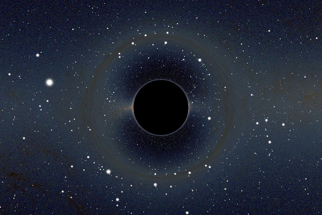 An artist's rendering of a black hole