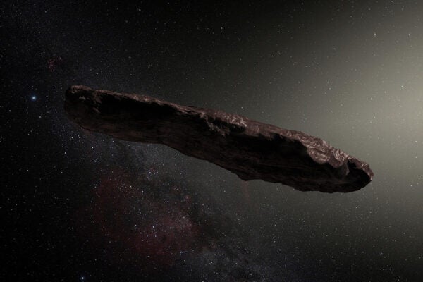 Artist's impression of ʻOumuamua