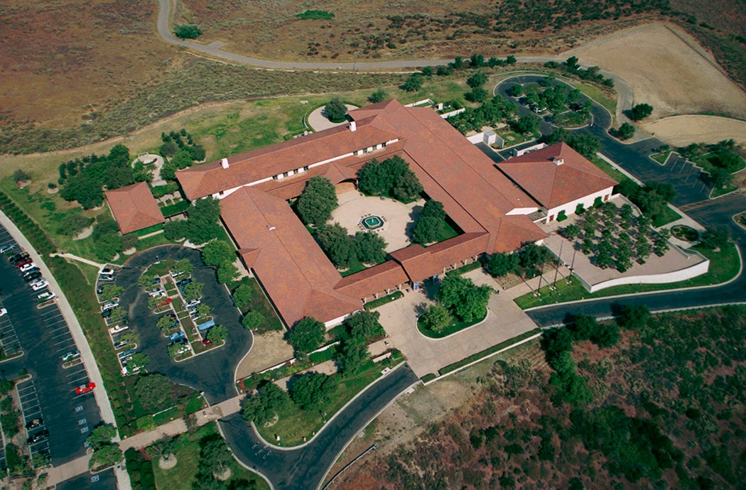 The Ronald Reagan Presidential Library is seen from the air June 22, 2001 in Simi Valley, CA.
