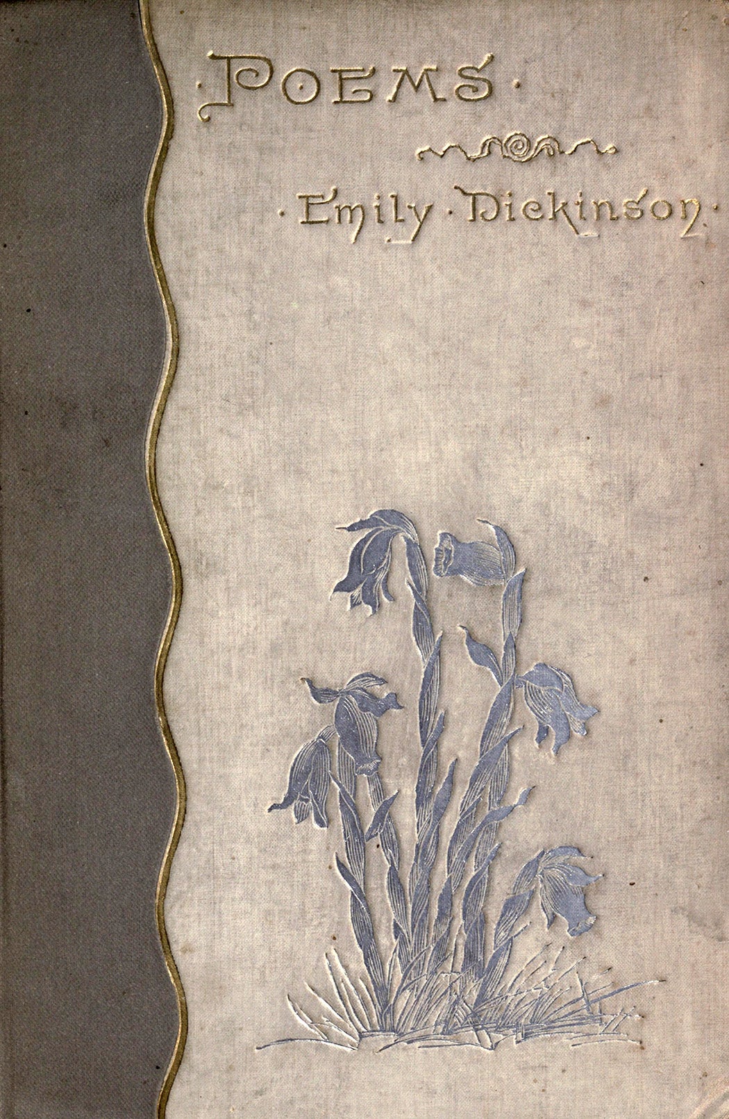 Cover of the first edition of Poems by Emily Dickinson.