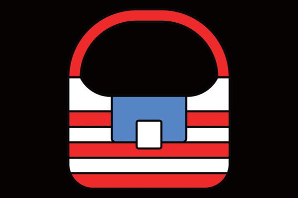 A handbag with a United States flag coloring