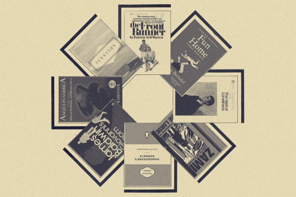 A collection of several book covers in the LGBTQ Canon
