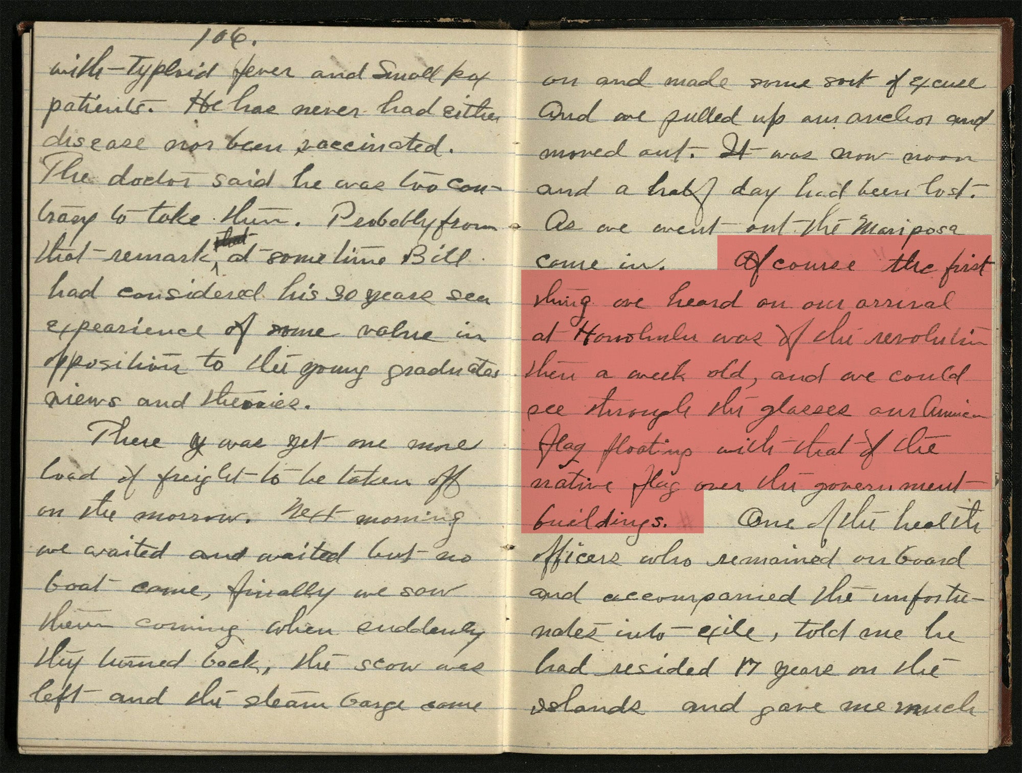 A page from Ella Sheldon's diary