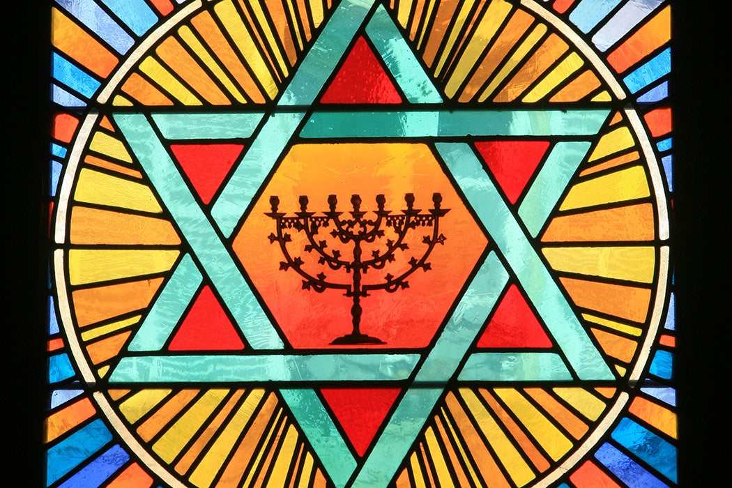 Stained Glass Window in the Nazareth Synagogue in Paris
