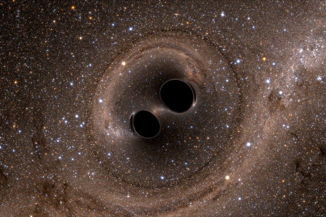Two black holes merge into one