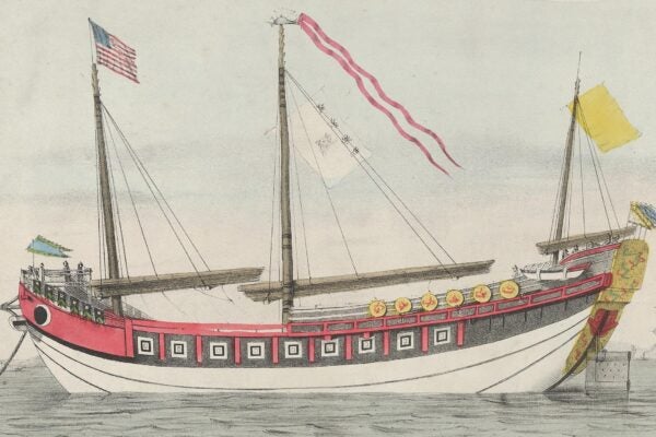 The Chinese Junk "Keying"–Captain Kellett–As she appeared in New York harbour July 13th, 1847