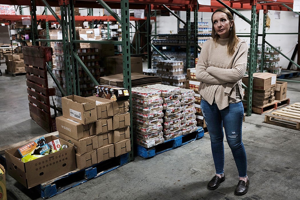 Candace Tustin in the Corner Cupboard Food Bank on March 1, 2018 in Waynesburg, Pennsylvania.