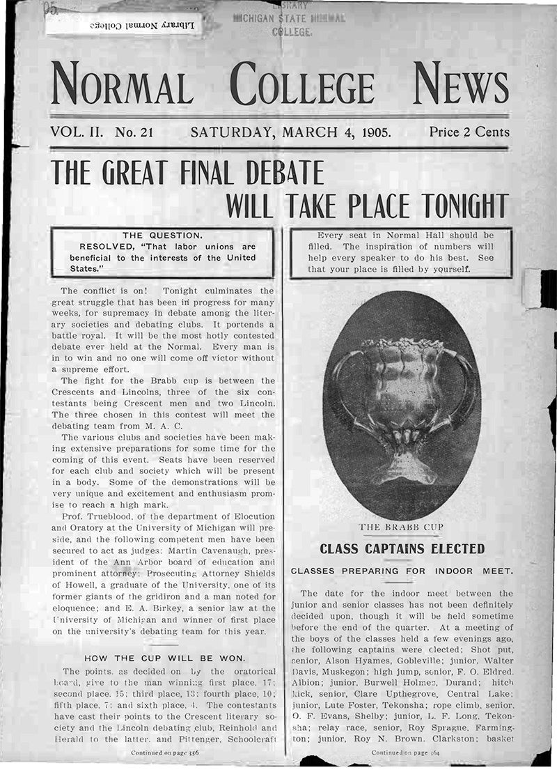 Normal College News, March 4, 1905
