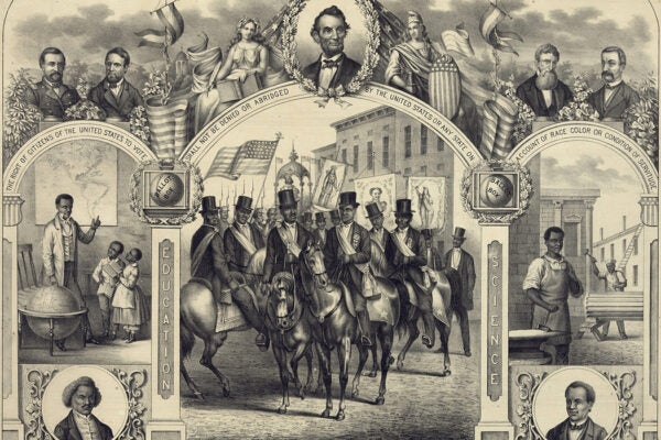 The Fifteenth Amendment and its results, drawn by G.F. Kahl, 1870