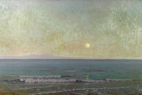 Quiet moonlight (beyond Catalina Island) by Granville Redmond, 1907